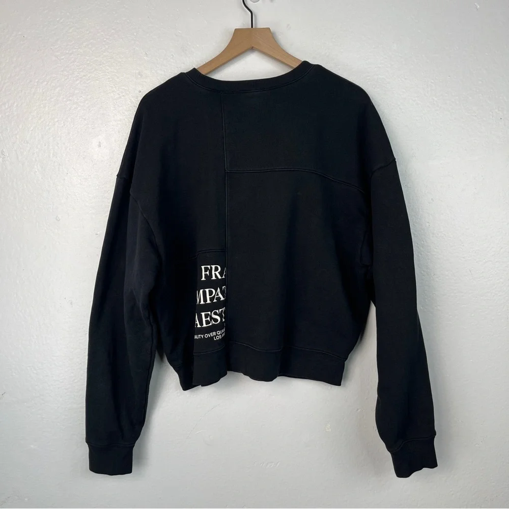 Frame Logo Print Pullover Sweatshirt Large - Picture 6 of 6